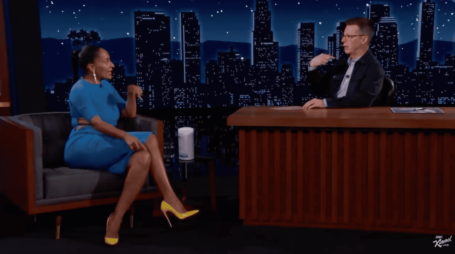 Tracee Ellis Ross Gives Shout Out to Dr Sampson on Jimmy Kimmel Live!